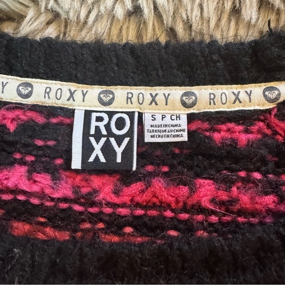 Roxy Aztec Fuzzy Santa Fe Sweater Multicolor Small - Picture 2 of 7